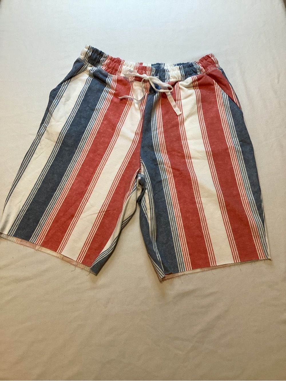 LuLaRoe Women's Red, Blue & White Striped Board Shorts